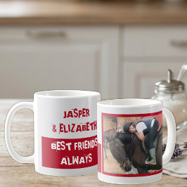 Bästa vänner alltid jag och min häst grå röd kaffemugg