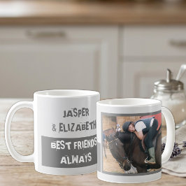 Bästa vänner alltid jag och min häst grå skiffer kaffemugg