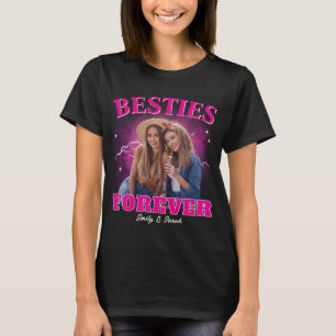Bästa vänner Anpassad bild Bästa vän Retro Bootleg T Shirt