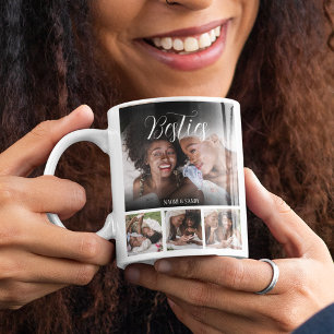 Bästa vänner anpassad fotokollage kaffemugg