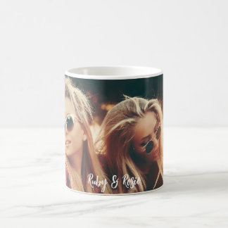 Bästa vänner anpassad fotokollage kaffemugg