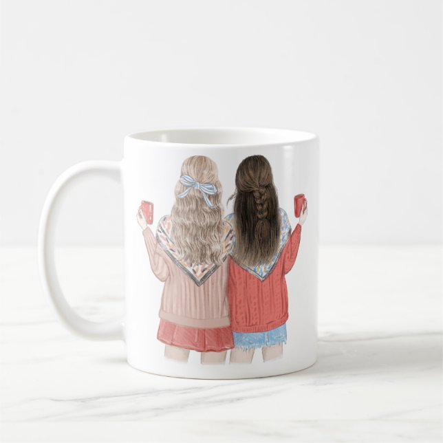 Bästa vänner Anpassade bästa vänner Vänskap  Kaffemugg (Vänster)