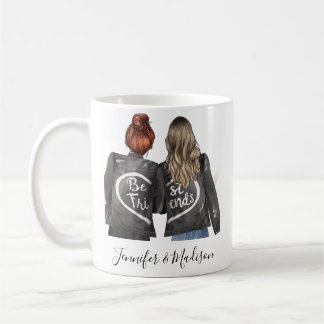 Bästa vänner Anpassade frisyrer BFF Bästa vänner V Kaffemugg