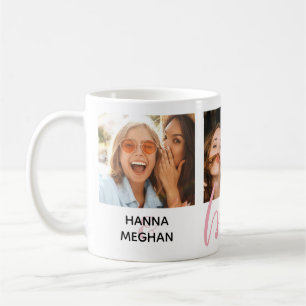 Bästa vänner anpassningsbar fotobestift för ros kaffemugg