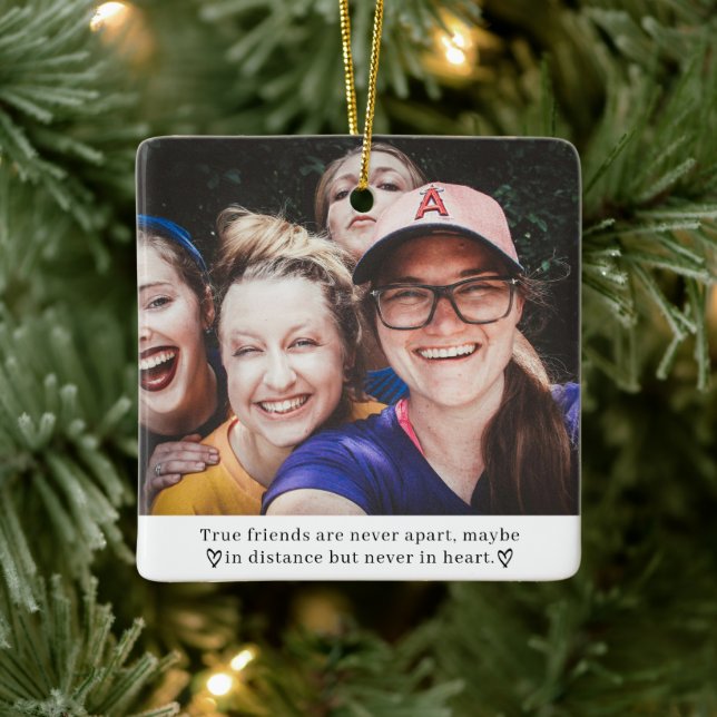 Bästa vänner, Avstånd Vänskap med sanna vänner Julgransprydnad Keramik (Träd)