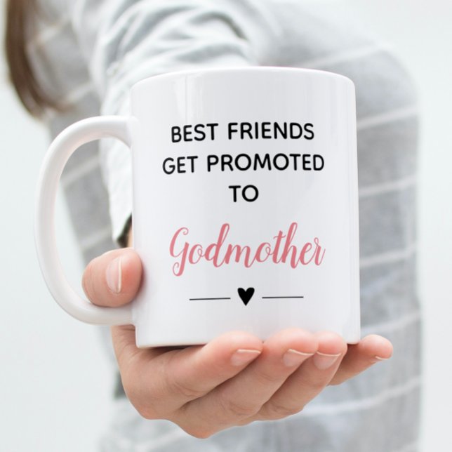 Bästa vänner befordras till Godmoders Rosa Kaffemugg (Skapare uppladdad)
