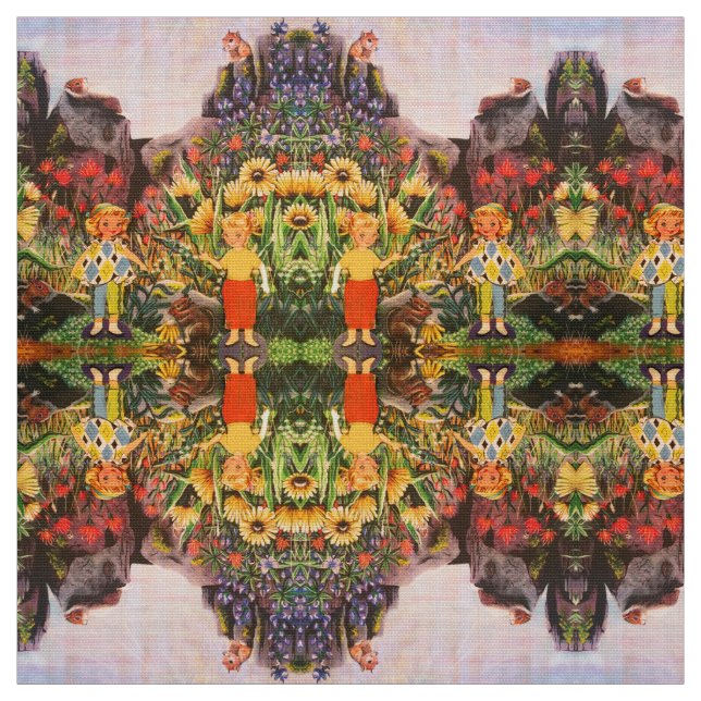 Bästa vänner besöker "Fröken Elizabeth" Tyg (Provkarta)