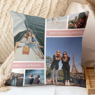 Bästa vänner Besties 6 Photo Collage Kudde