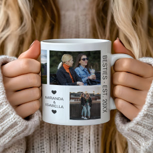 Bästa vänner Besties 7-fotokollage Kaffemugg