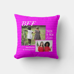 BÄSTA VÄNNER BFF 2 FOTO-minne Rosa för sakkuns Kudde