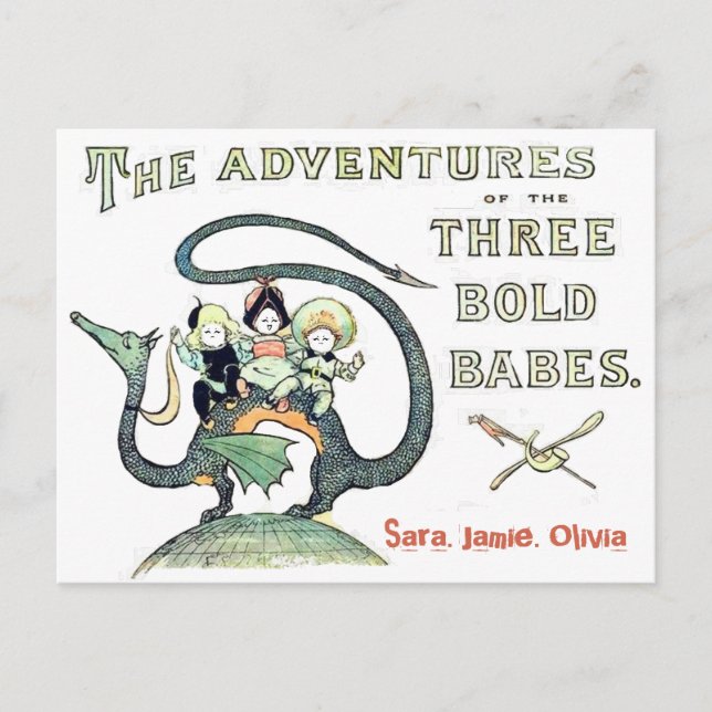 Bästa vänner BFF Drakar 3 Modiga Tjejer Vykort (Framsida)