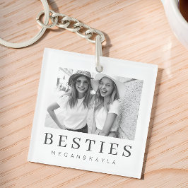 Bästa vänner BFF-foto med minimalistisk modern Chi