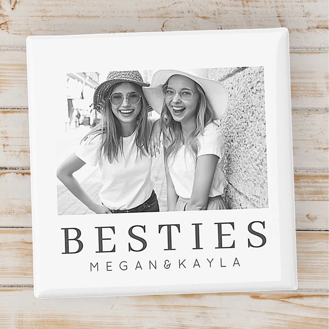 Bästa vänner BFF-foto med minimalistisk modern Chi Magnet (Skapare uppladdad)