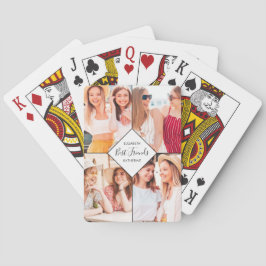 Bästa vänner BFFs Besties Namn Photo Collage Casinokort