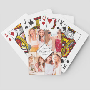 Bästa vänner BFFs Besties Namn Photo Collage Casinokort
