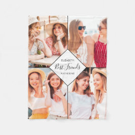Bästa vänner BFFs Besties Namn Photo Collage Fleecefilt