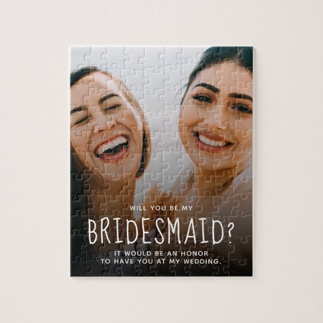 Bästa vänner, blir du min Bridesmaid Frieri Pussel (Vertikal)