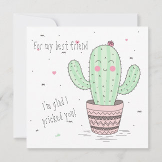 Bästa vänner Cactus - platta kort
