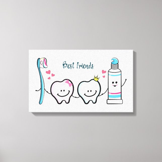Bästa vänner canvastryck (Framsida)