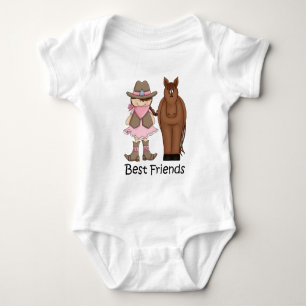 Bästa vänner - Cowgirl och Horse Infant Shirt Tee Shirt