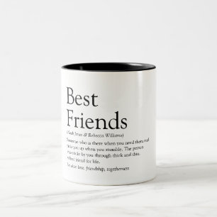 Bästa Vänner Definition Modern Typografi Två-Tonad Mugg