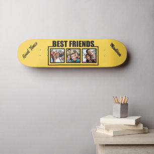Bästa vänner, eget namn, foton och färg mini skateboard bräda 18,5 cm