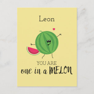 Bästa vänner en i en miljon Melon Cute Food Roligt Vykort