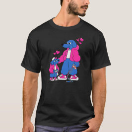 Bästa vänner: Far och son Blå hund-duo ( rosa a T Shirt