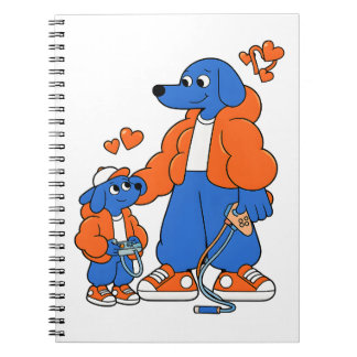 Bästa vänner : Far och son Blue Dog-duon ( Orang Anteckningsbok