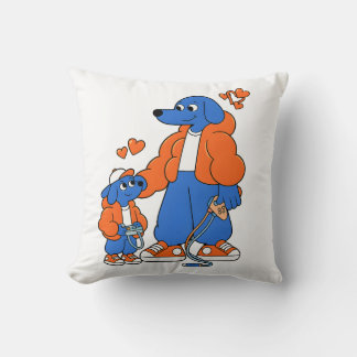 Bästa vänner : Far och son Blue Dog-duon ( Orang Kudde