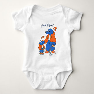 Bästa vänner : Far och son Blue Dog-duon ( Orang T Shirt
