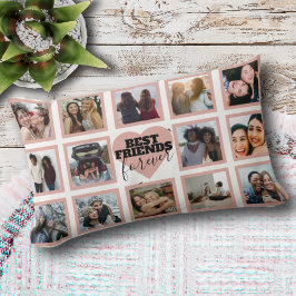 Bästa vänner för 14 Photo Collage Bestie Lumbarkudde