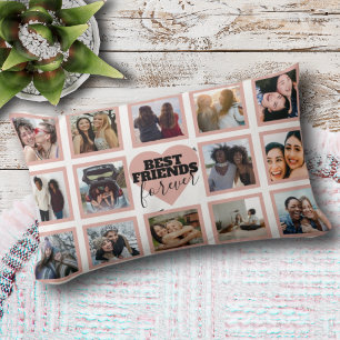 Bästa vänner för 14 Photo Collage Bestie Lumbarkudde