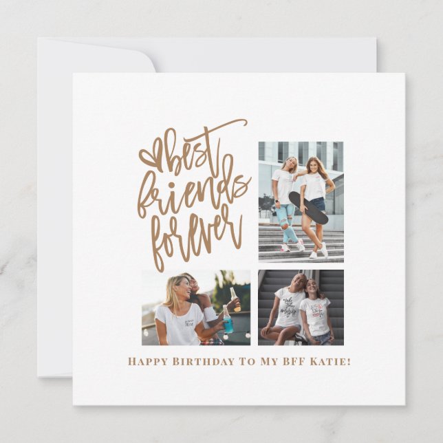 Bästa vänner för 3-fotoskriptet Grattis på födelse (Framsida)