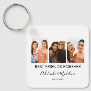 Bästa vänner för 3 Photo Collage Gift Nyckelring