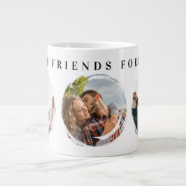 Bästa vänner för 3 Photo Collage-pensel Jumbo Mugg