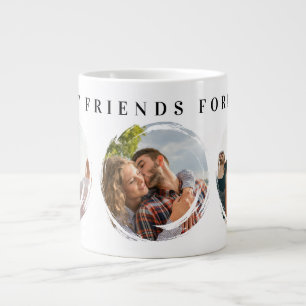 Bästa vänner för 3 Photo Collage-pensel Jumbo Mugg