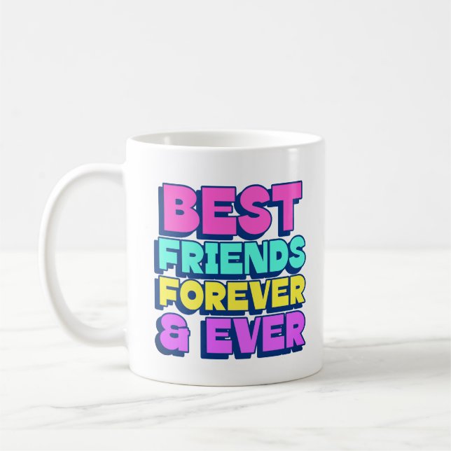 Bästa vänner för alltid & alltid kaffemugg (Vänster)