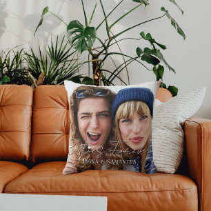Bästa vänner för alltid Anpassad foto BFF Modern s Kudde