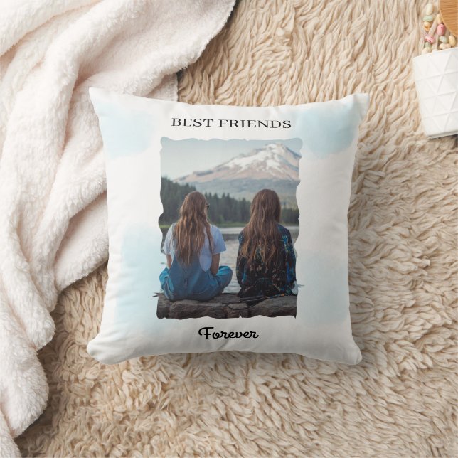 Bästa vänner för alltid Anpassad foto Kudde (Filt)