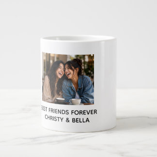 BÄSTA VÄNNER FÖR ALLTID anpassad foto & namn mugg Jumbo Mugg
