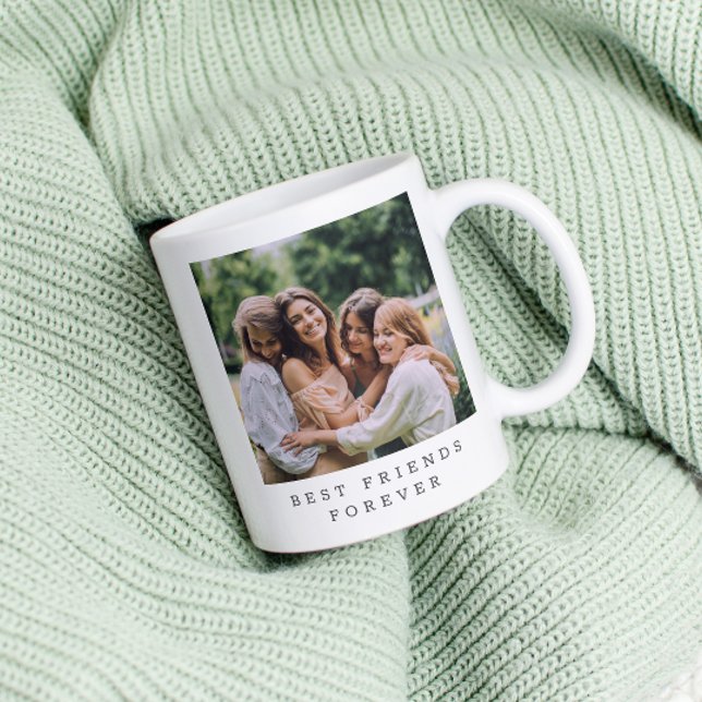 Bästa vänner för alltid Anpassad foto Personlig  Kaffemugg (Skapare uppladdad)
