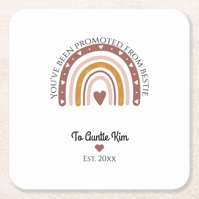 Bästa vänner för alltid Anpassad foto  Underlägg Papper Kvadrat (Framsidan)