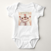 Bästa vänner för alltid Baby Onesie - Två söta kra