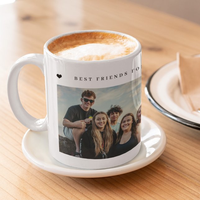 Bästa vänner för alltid BFF 2 foto personlig Kaffemugg (Skapare uppladdad)