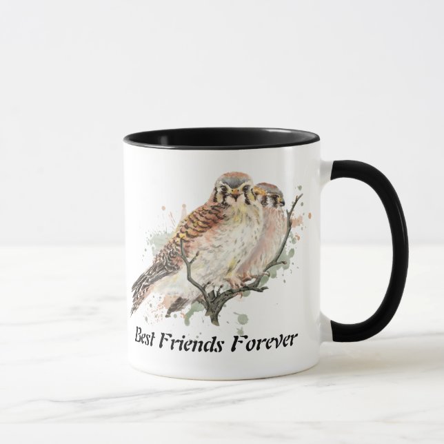 Bästa vänner för alltid, BFF Kestrel Birds Mugg (Höger)