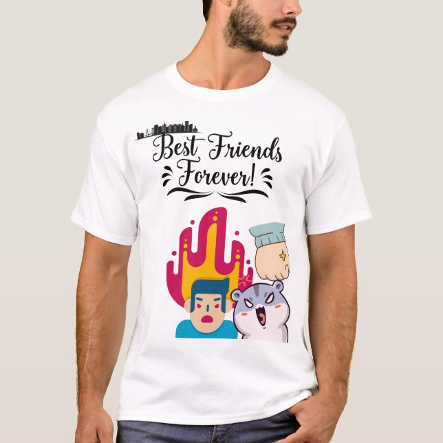 Bästa vänner för alltid - citat för cute-Vänskap" T Shirt (Framsida)