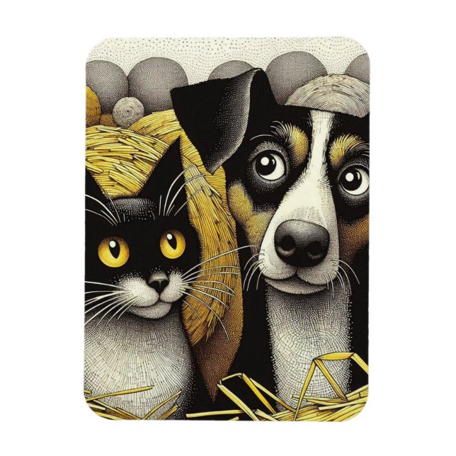 Bästa vänner för alltid: en ljuvlig Duo Magnet (Vertikal)