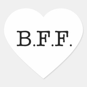 Bästa vänner för alltid hjärtformat klistermärke