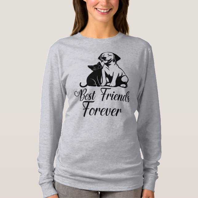 Bästa vänner för alltid, husdjursägare t shirt (Framsida)